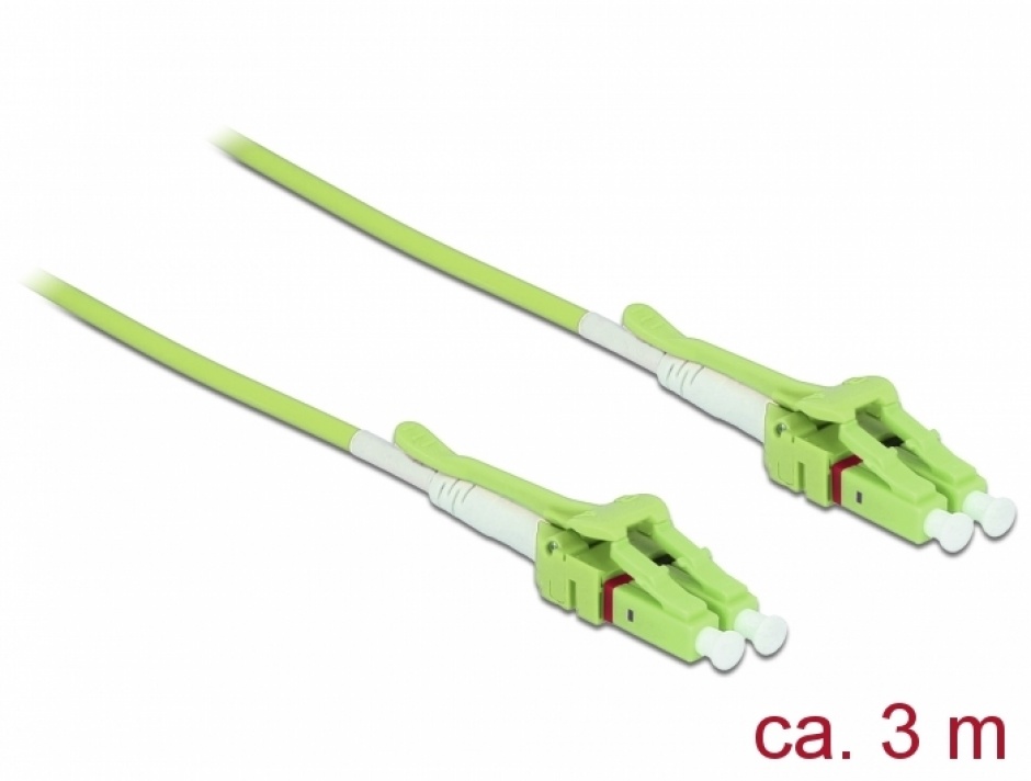 Imagine Cablu fibra optica LC la LC Multi-mode OM5 Uniboot 3m, Delock 85690